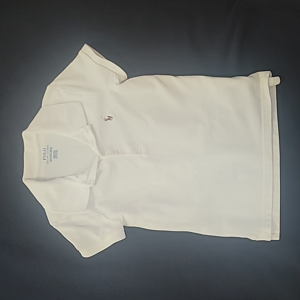 Girls white polo shirt
